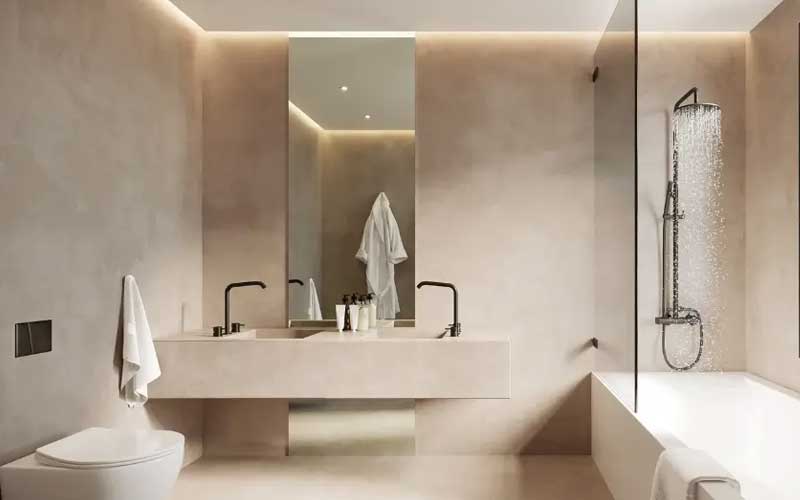 La Salle de Bain en Béton Ciré : Étanchéité et Design Élégant pour votre Foyer au Maroc